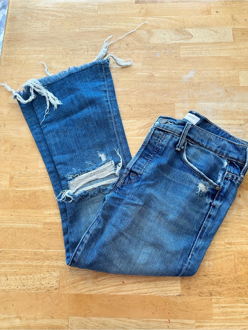 Mother The Nomad Crop Fray jeans size 23